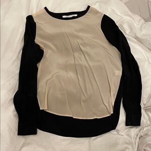 Diane Von Furstenberg Black and Cream Blouse